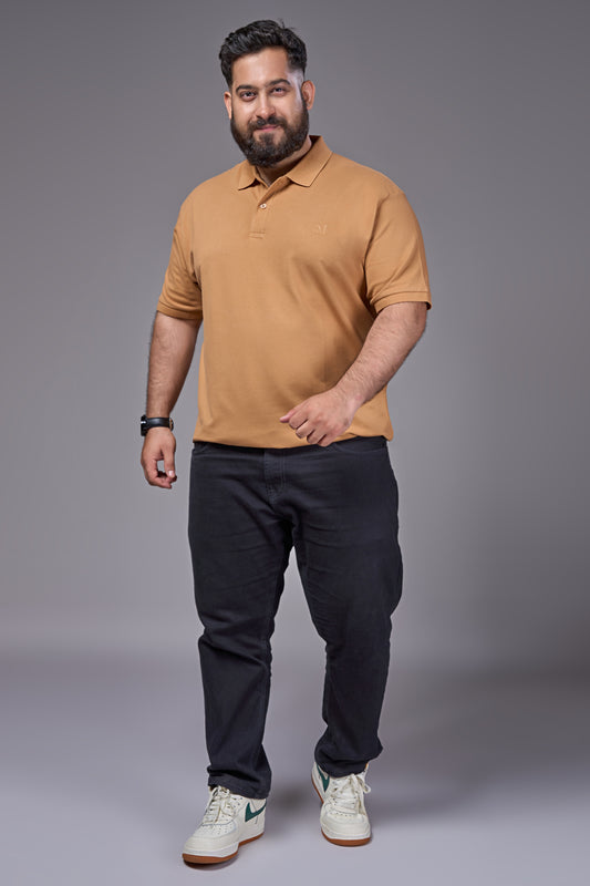 Burnt Orange - Cotton Pique Polo Plus Size