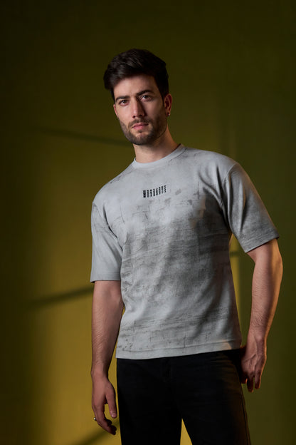 Light Grey - Aop Core Oversize T-shirt