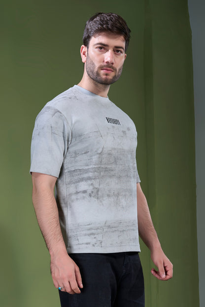 Light Grey - Aop Core Oversize T-shirt