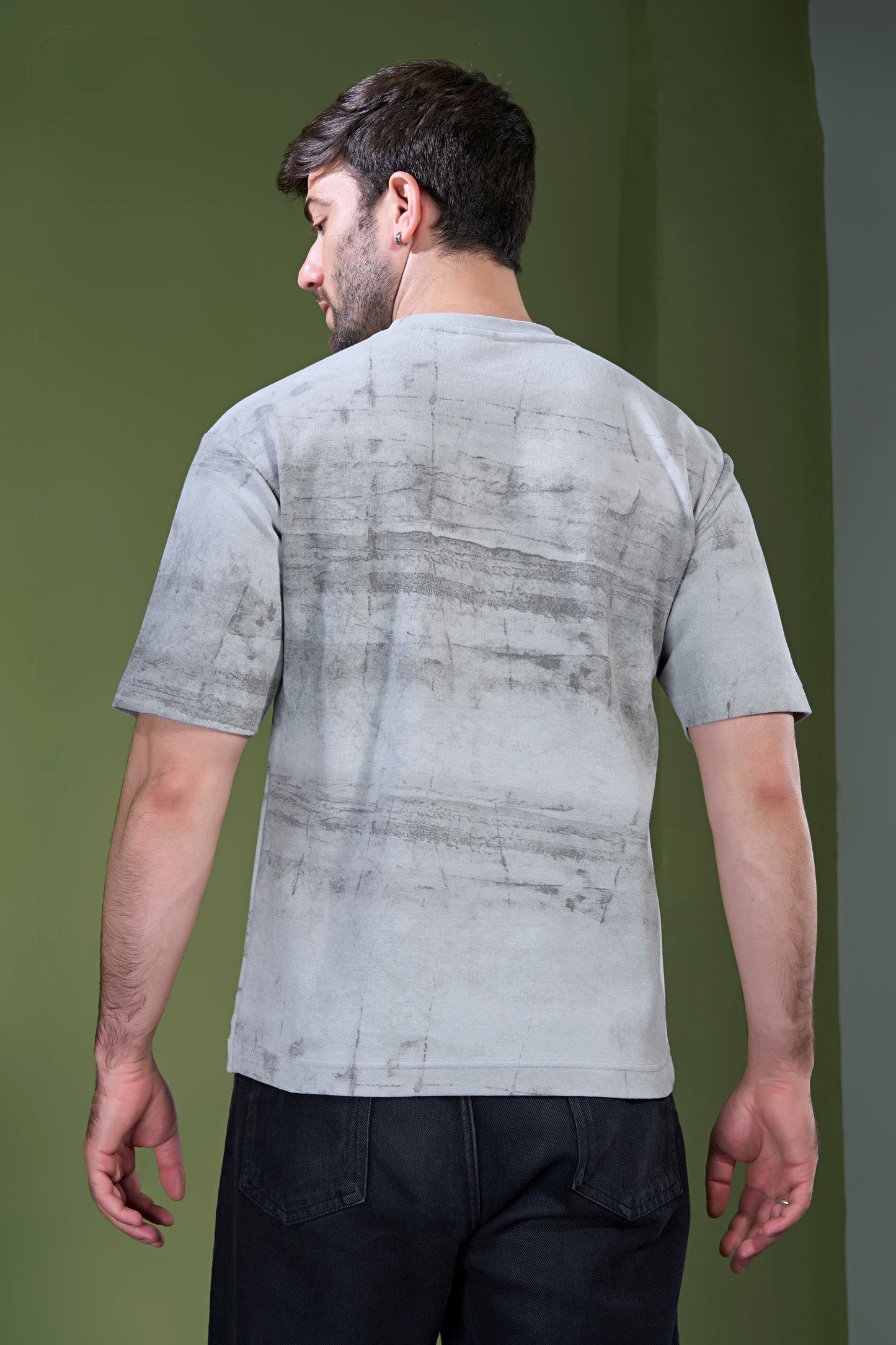 Light Grey - Aop Core Oversize T-shirt