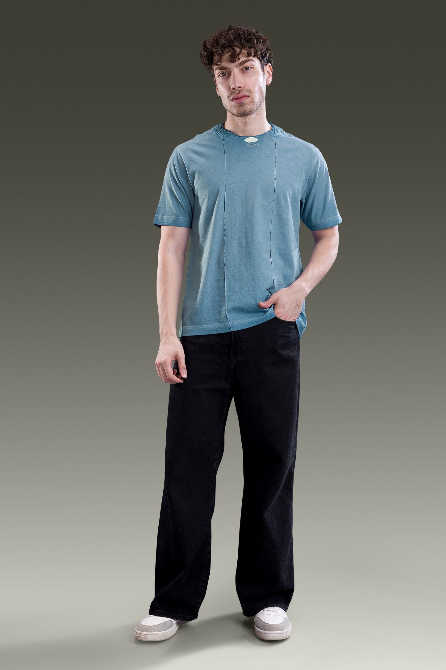 Aqua Teal - Retro Oversize T-shirt