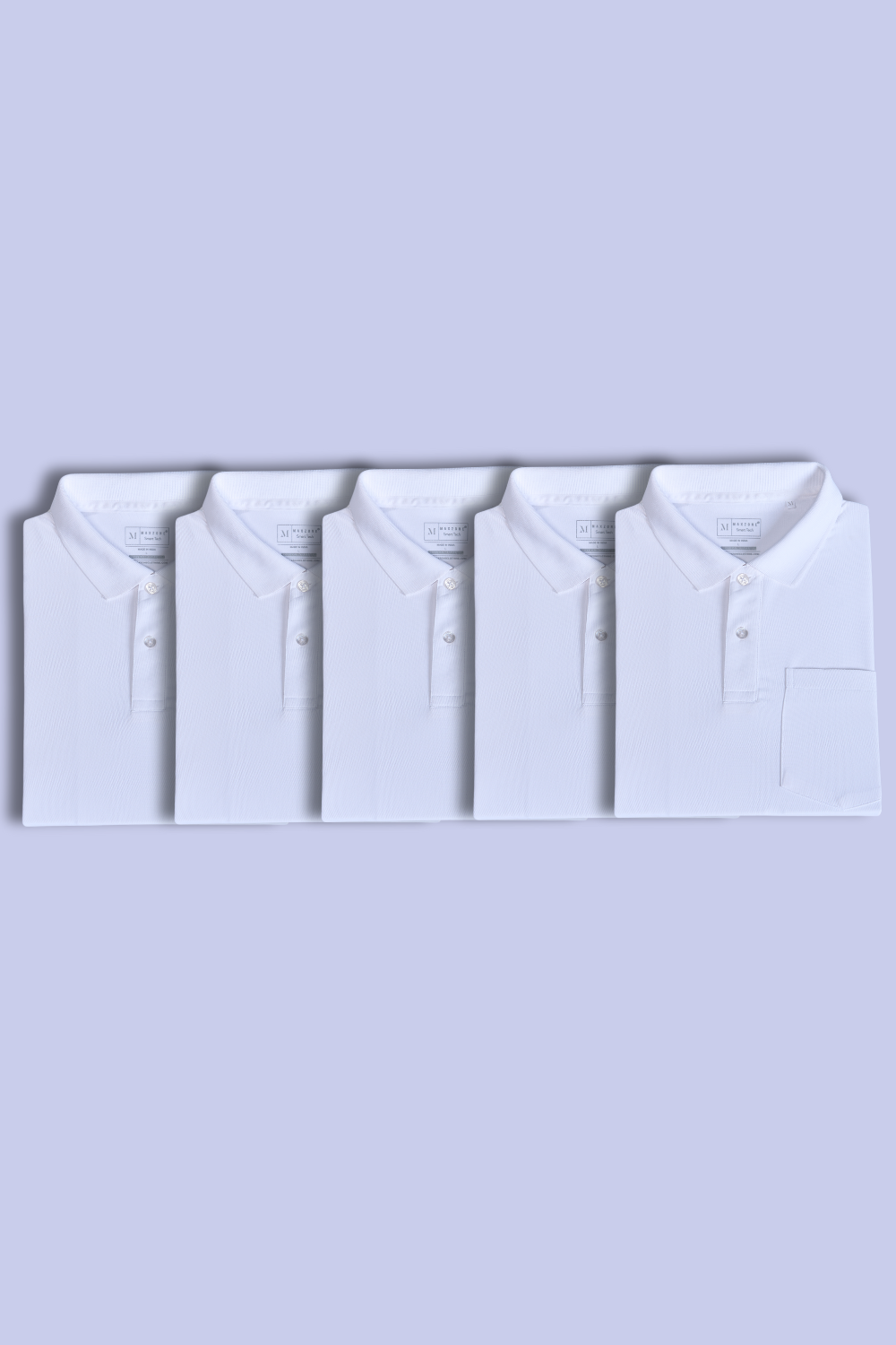 All Whites Pocket + Polo Combo T-shirts Maxzone Clothing XXXL  