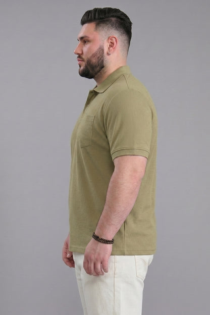 Forest - Zyric Pocket Polo Plus Size