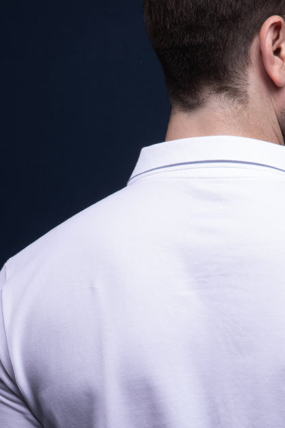 White - Identity Pocket Polo Maxzone Clothing