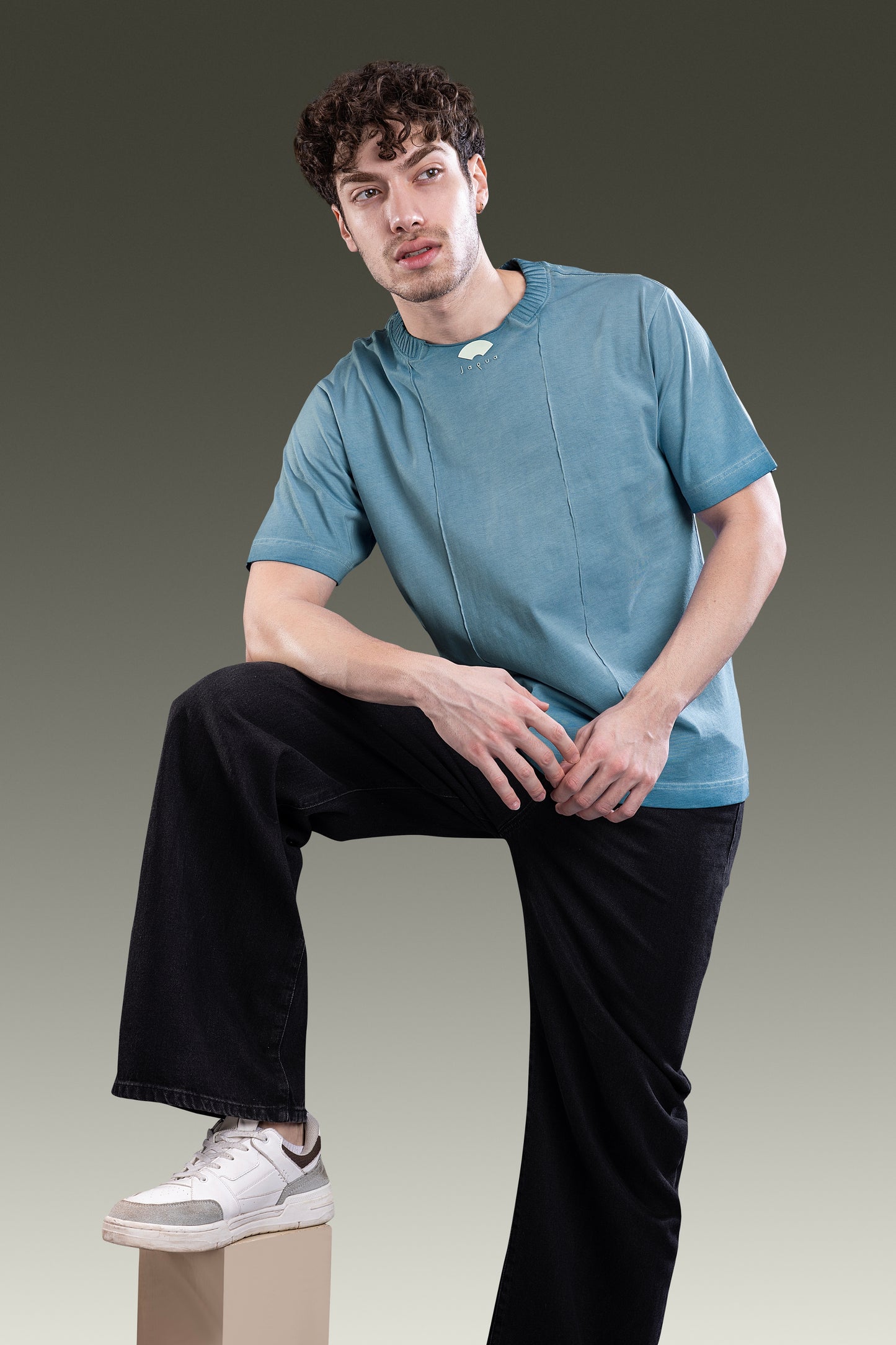Aqua Teal - Retro Oversize T-shirt