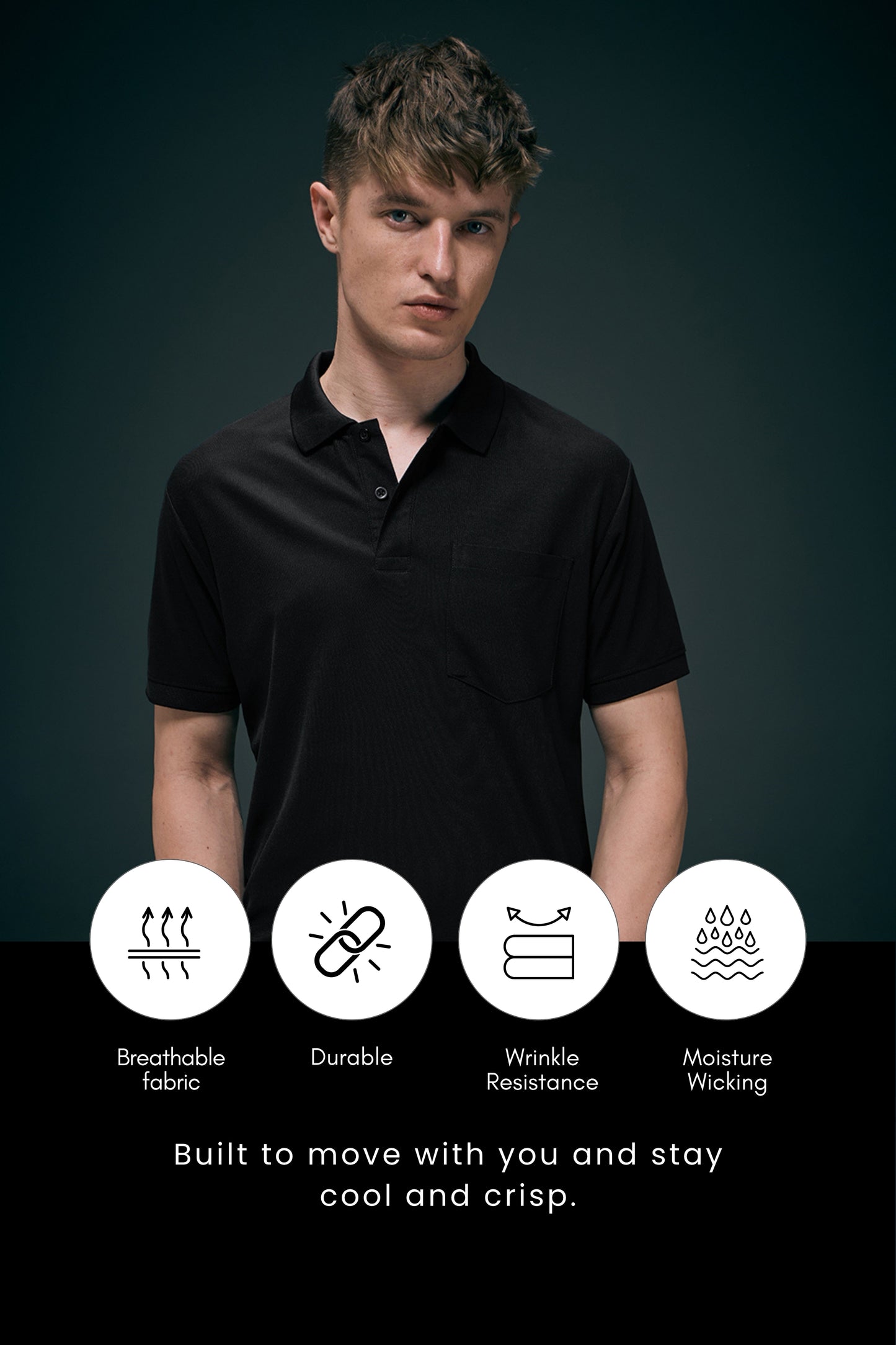 Black Smart Tech Pocket + Polo