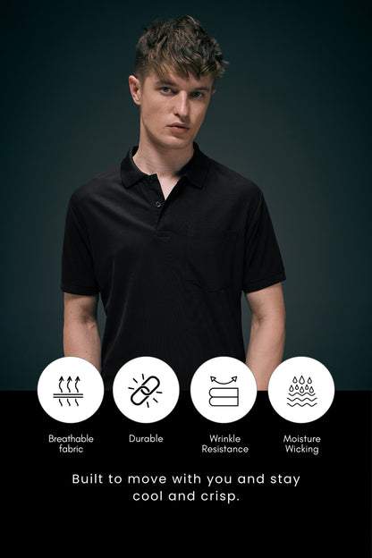 Black Smart Tech Pocket + Polo
