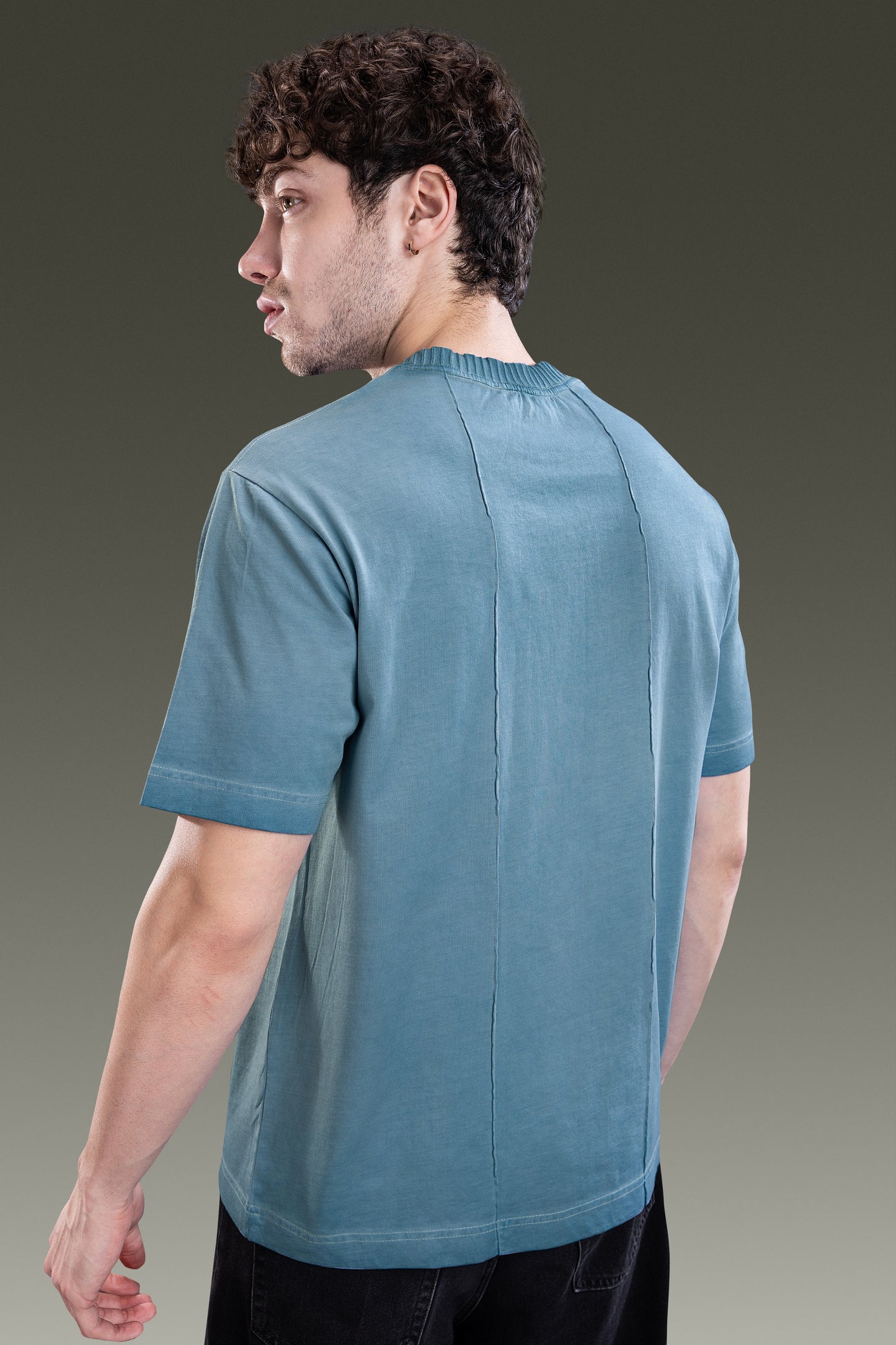 Aqua Teal - Retro Oversize T-shirt