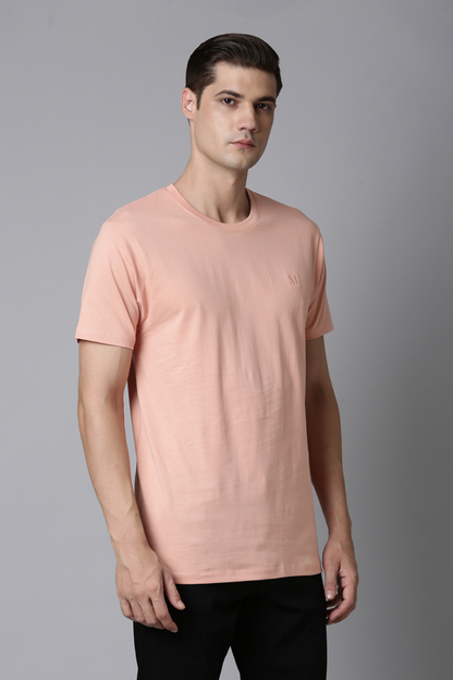 Light orange Cotton IQ Basics T-SHIRT Maxzone Clothing