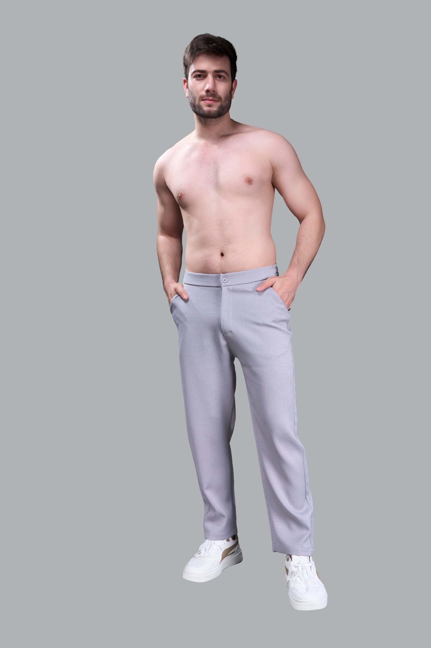 Light Grey - Linear Track Pant