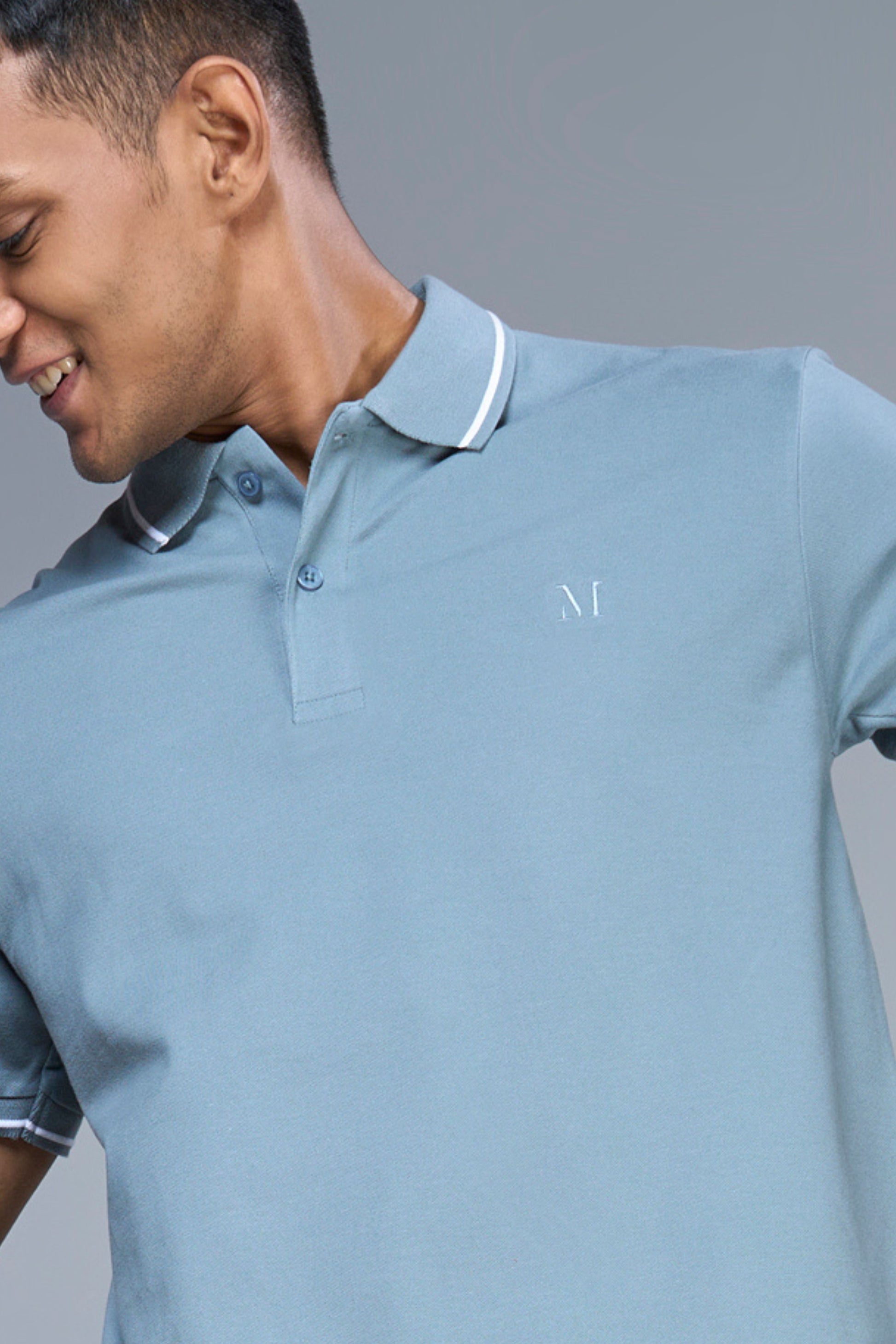 Identity Polo 2.0 - Air Blue Polo T-SHIRT Maxzone Clothing   