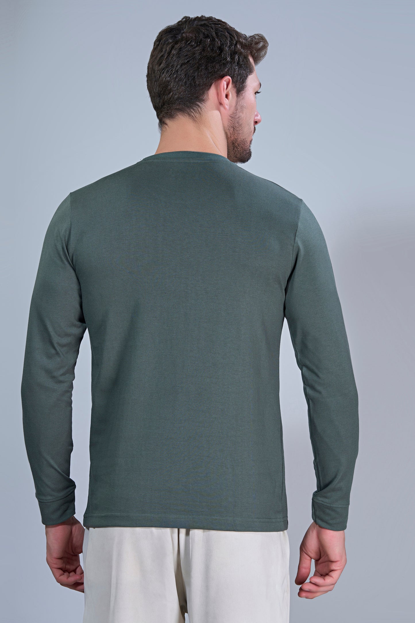 Dark Green Cotton IQ Full Sleeve