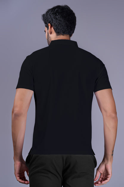 Black - 2 Button Stitchless Polo