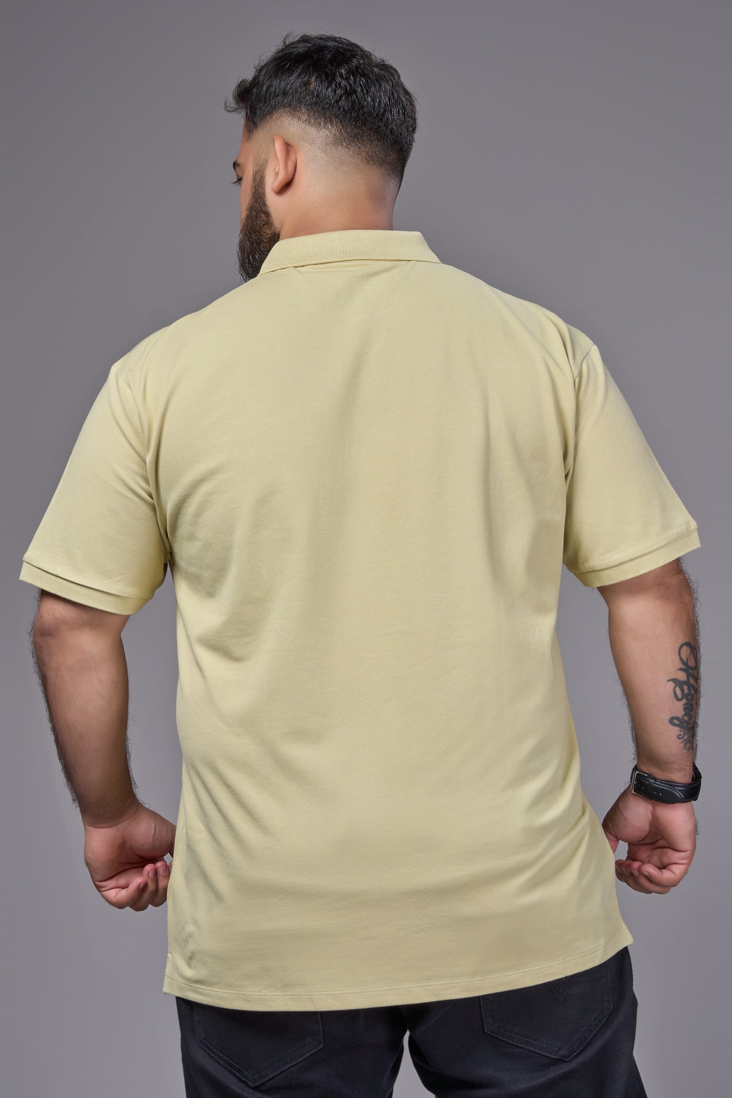 Sage Green - Cotton Pique Polo Plus Size
