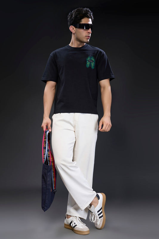 Black GT Print - Oversize T-shirt
