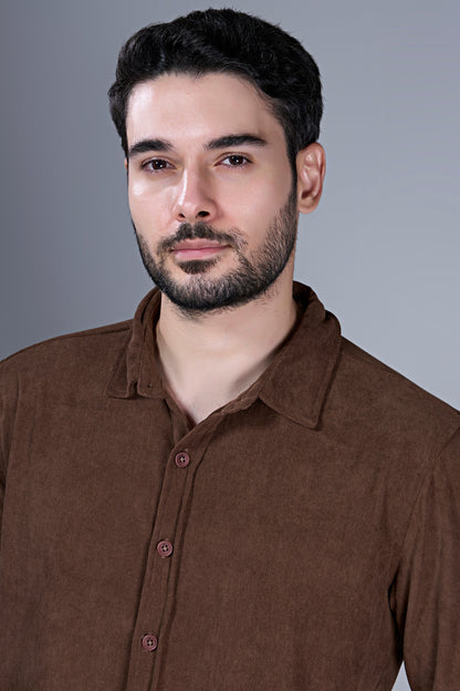 Brown - Corduroy Shirt