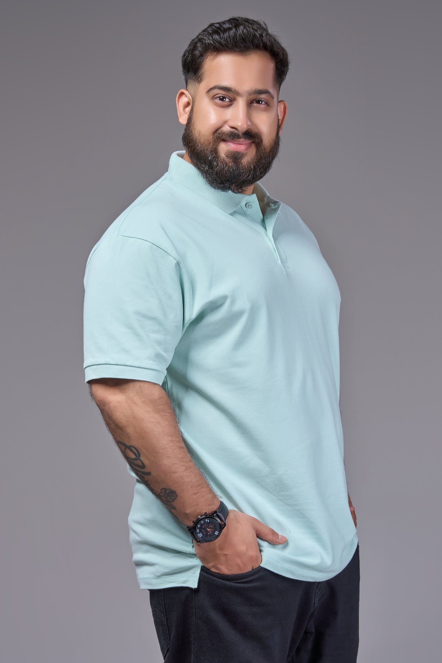 Seashell - Cotton Pique Polo Plus Size