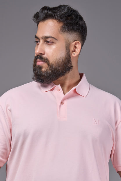 Flamingo - Cotton Pique Polo Plus Size