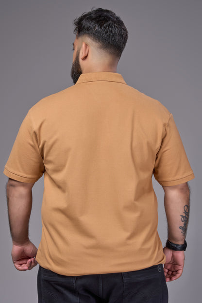 Burnt Orange - Cotton Pique Polo Plus Size