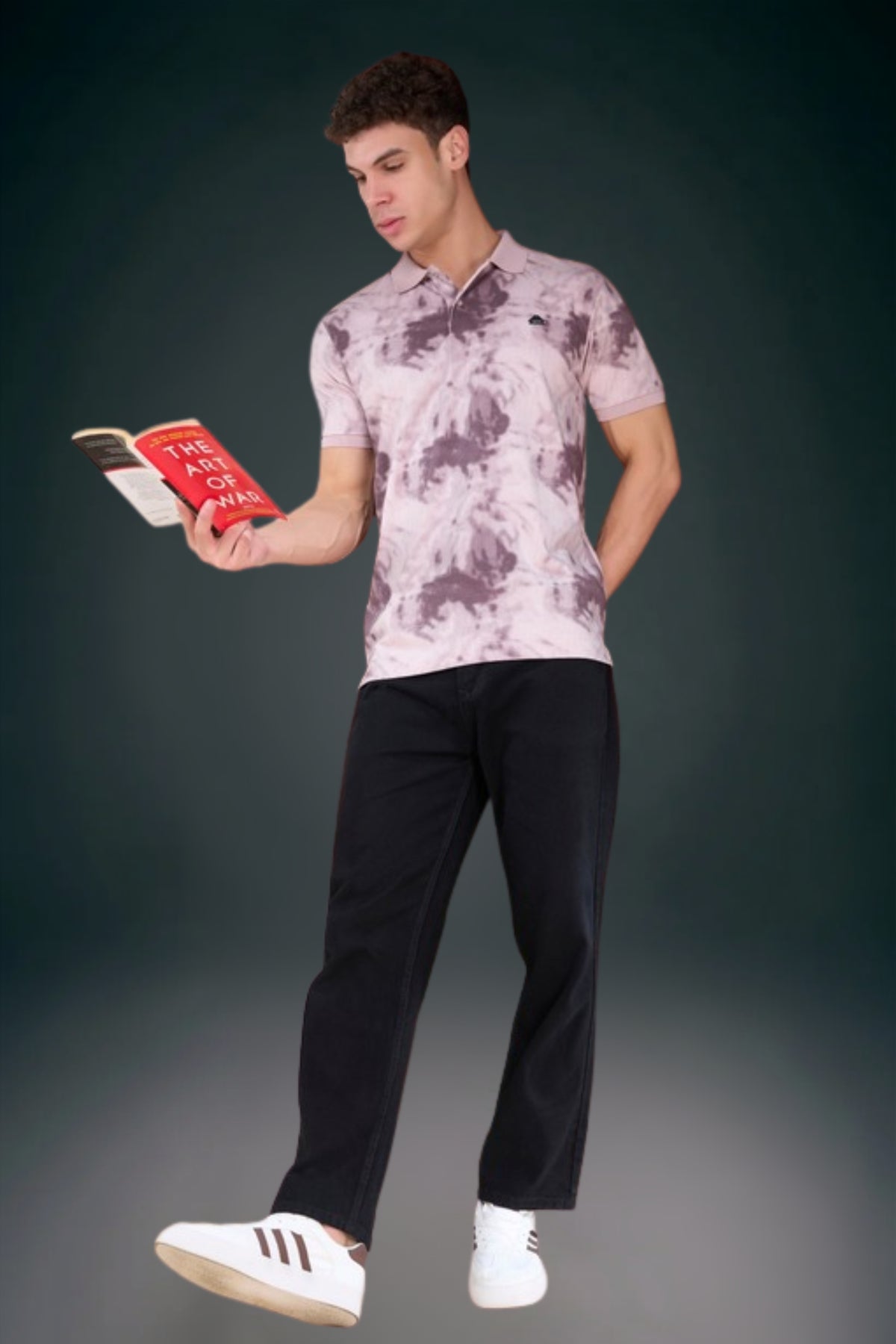 Dusty Peach - Aurelis Aop Polo T-shirt