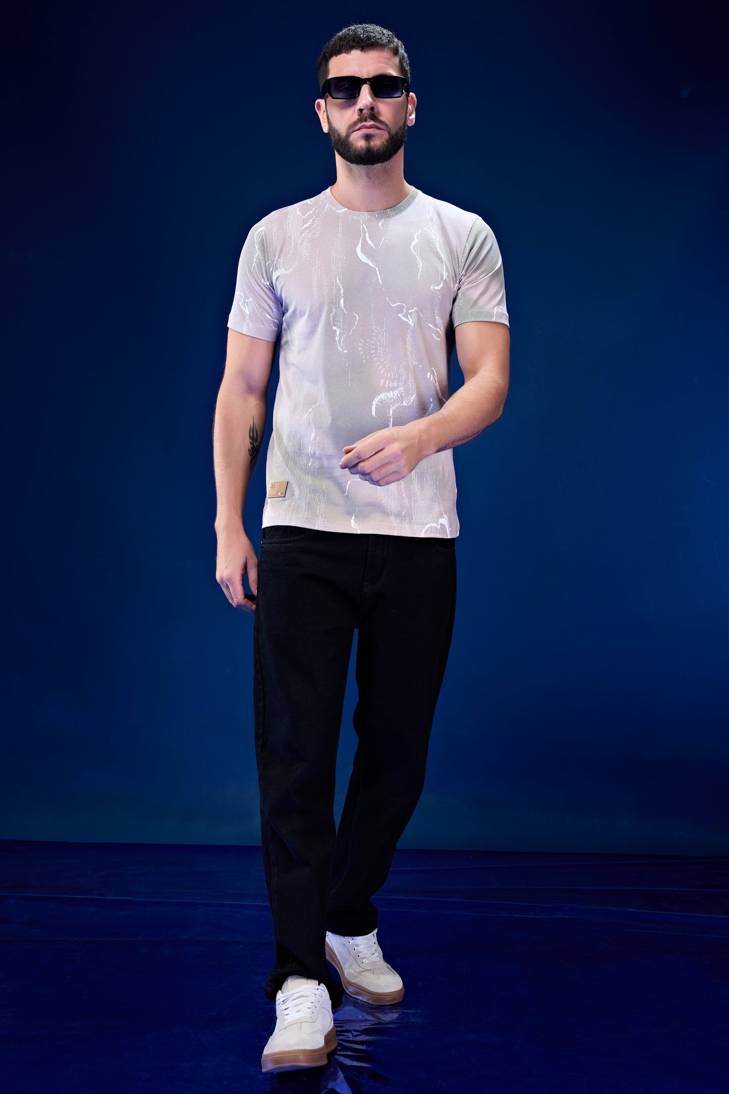 Light Peach - AOP Round Neck T-shirt