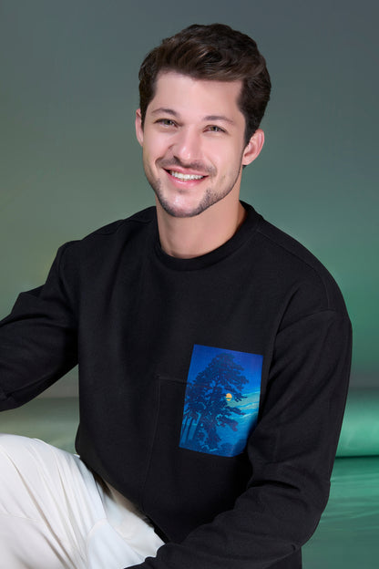 Black - Abstract Sweatshirt