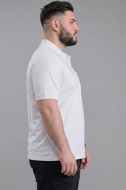 White - Zyric Pocket Polo Plus Size