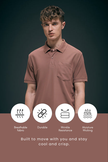 Rich Maroon Smart Tech Pocket + Polo