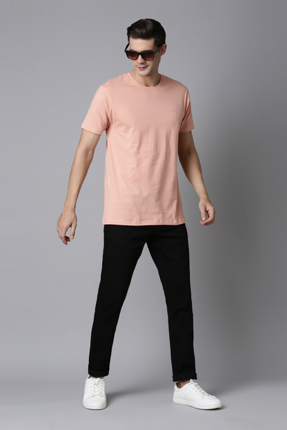 Light orange Cotton IQ Basics T-SHIRT Maxzone Clothing