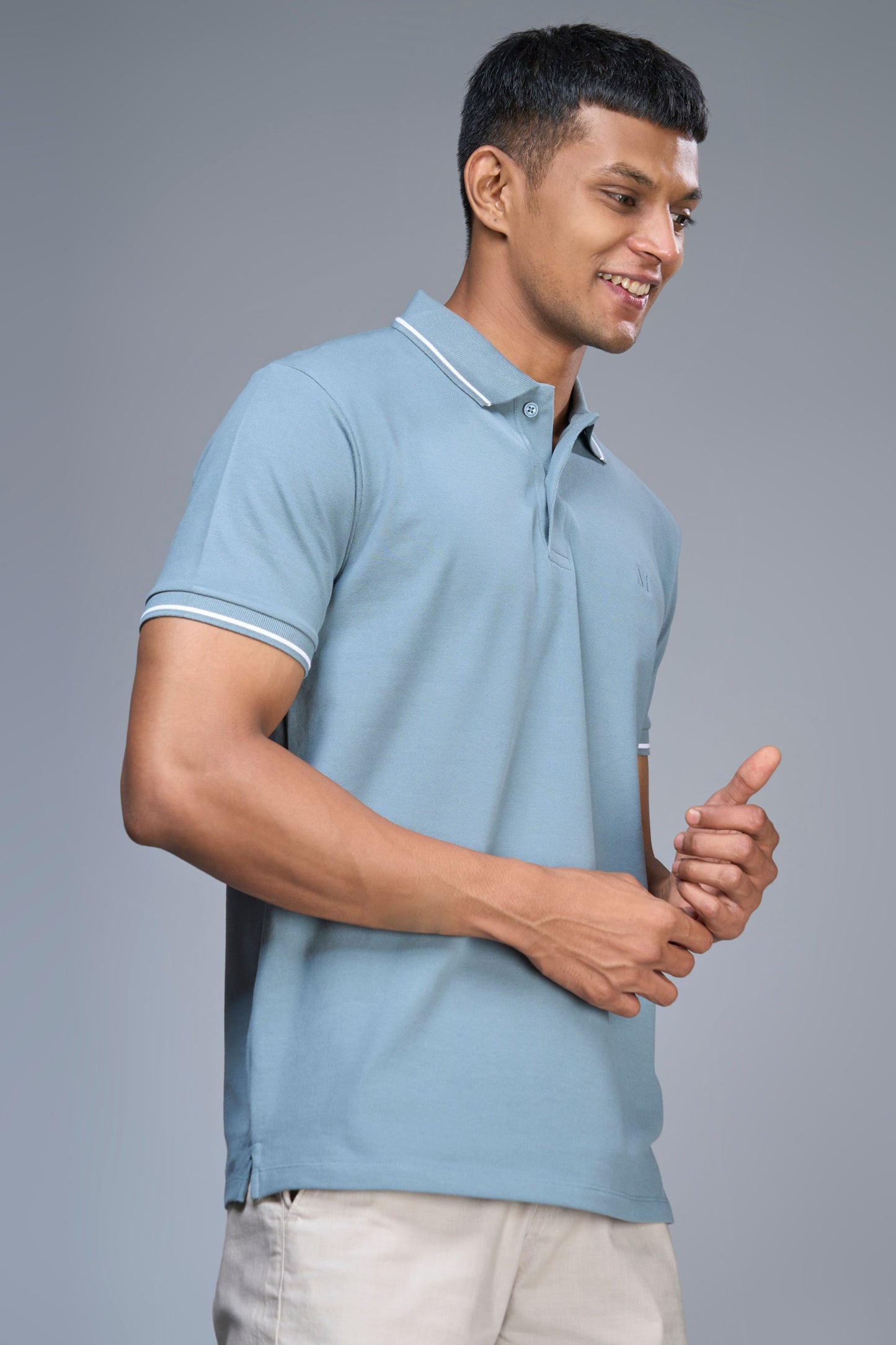 Identity Polo 2.0 - Air Blue Polo T-SHIRT Maxzone Clothing   