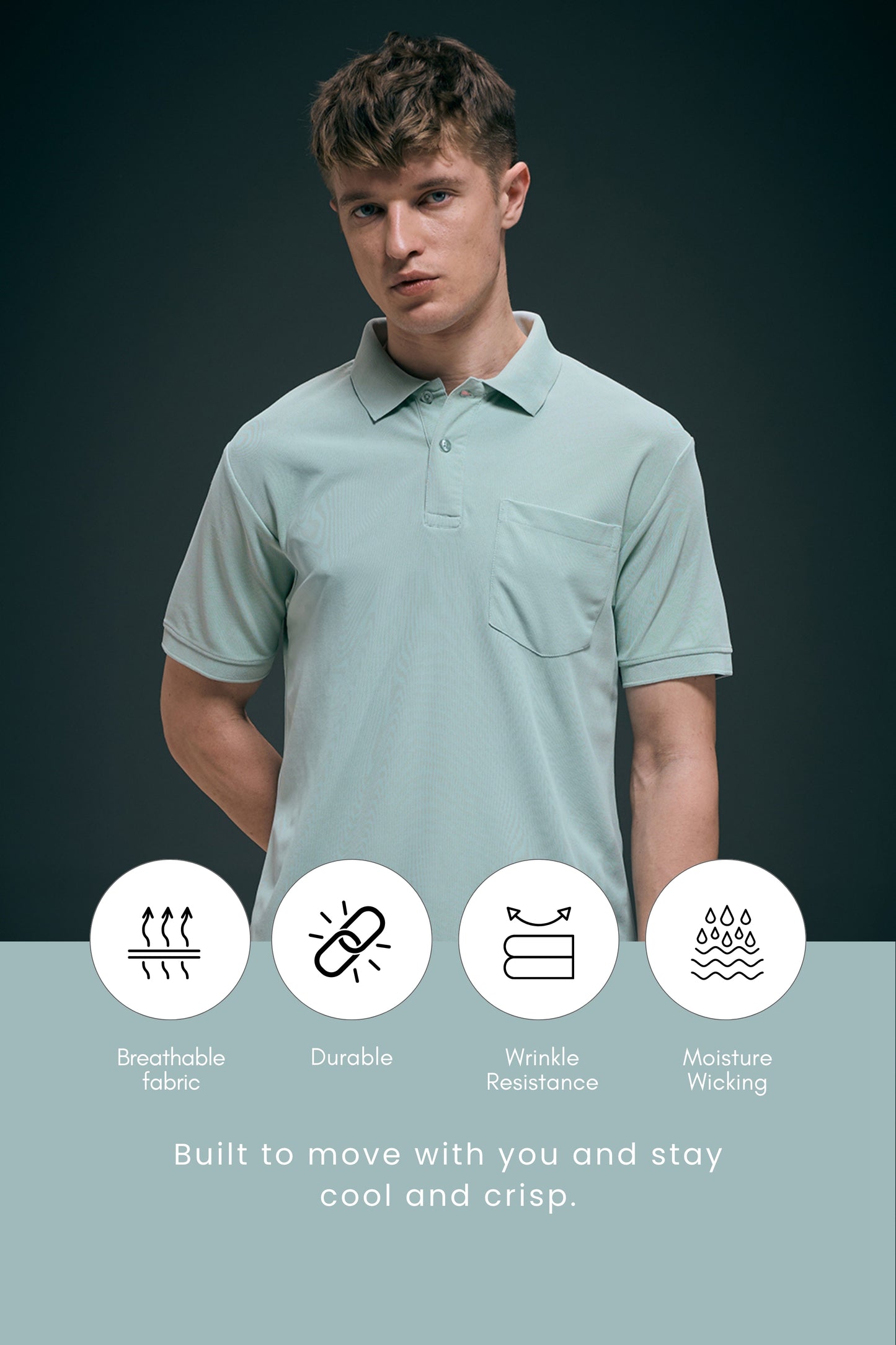 Sky Blue Smart Tech Pocket + Polo