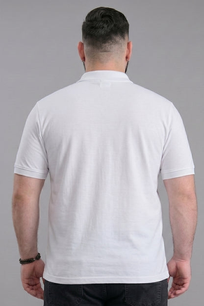 White - Zyric Pocket Polo Plus Size