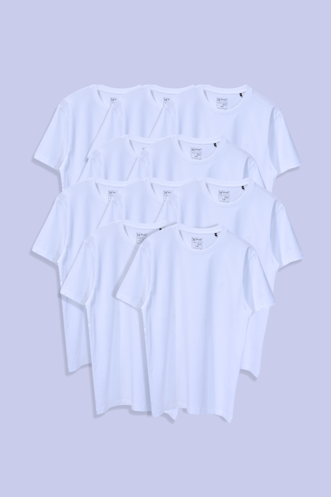 All Whites Pack Of 10 T-shirts Maxzone Clothing   