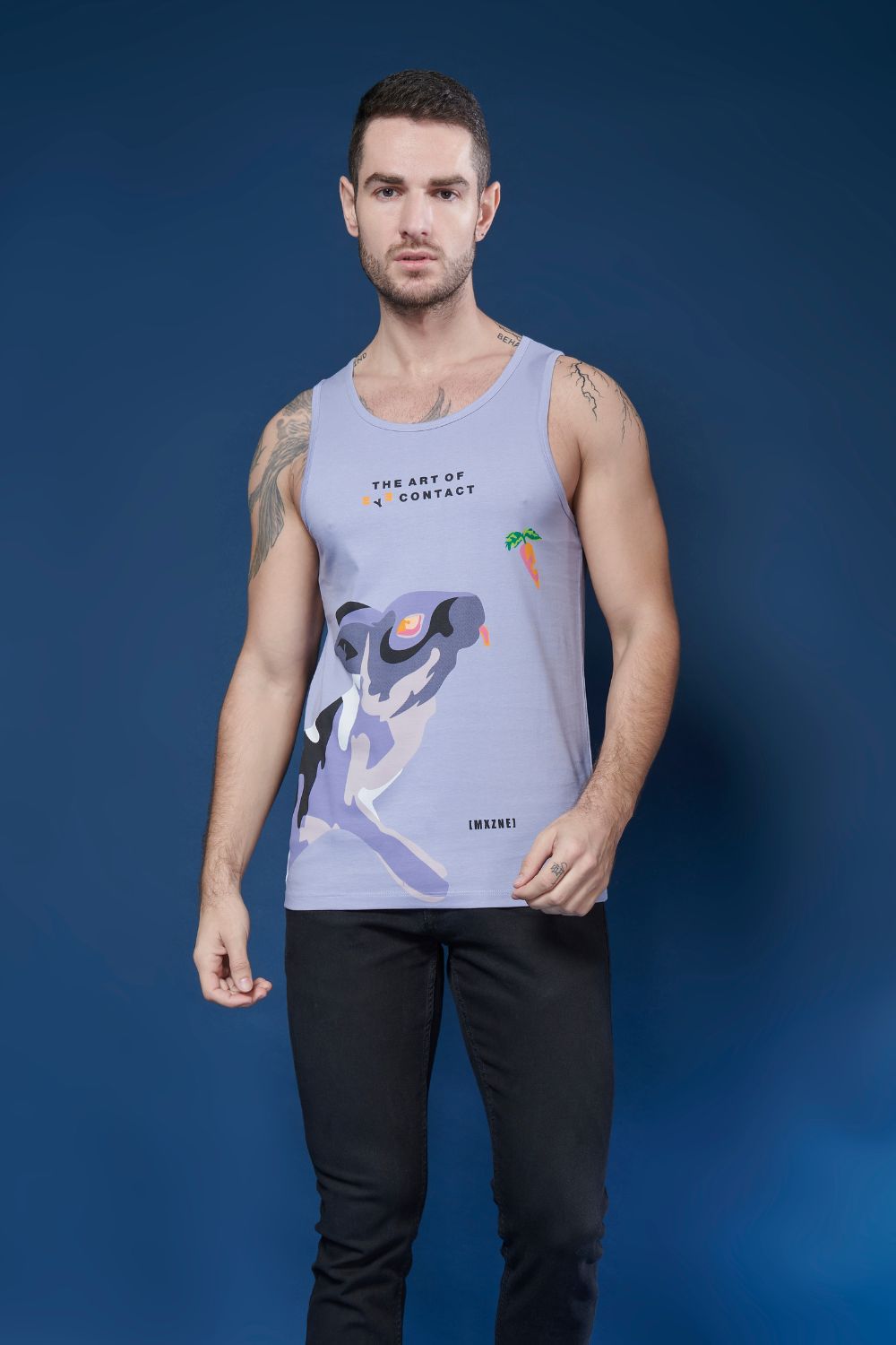 Sleeveless Printed Tank Tees – Cosmic Sky Sleeveless tank tees Maxzone Clothing   