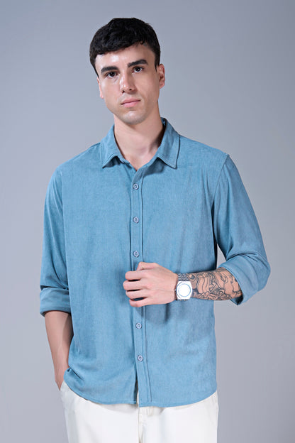 Powder Blue - Corduroy Shirt