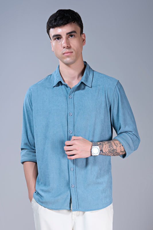 Powder Blue - Corduroy Shirt