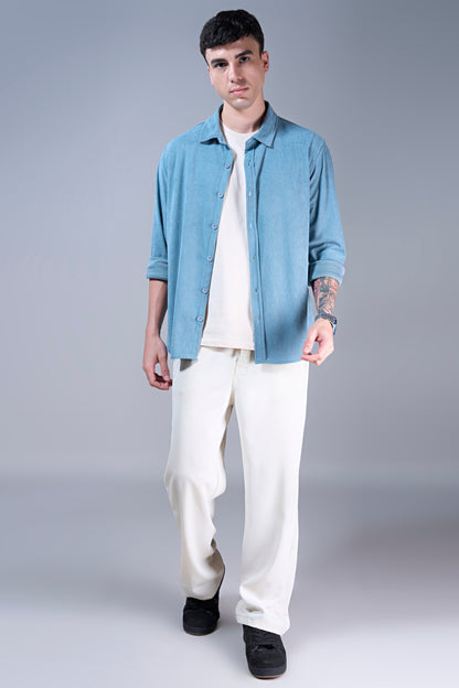 Powder Blue - Corduroy Shirt