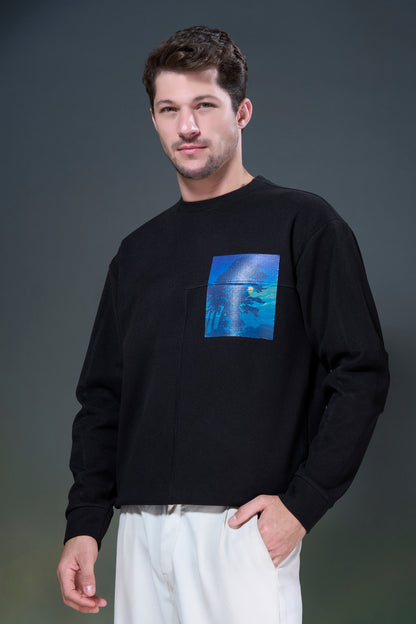 Black - Abstract Sweatshirt