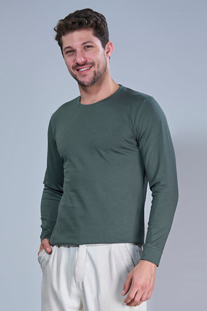 Dark Green Cotton IQ Full Sleeve