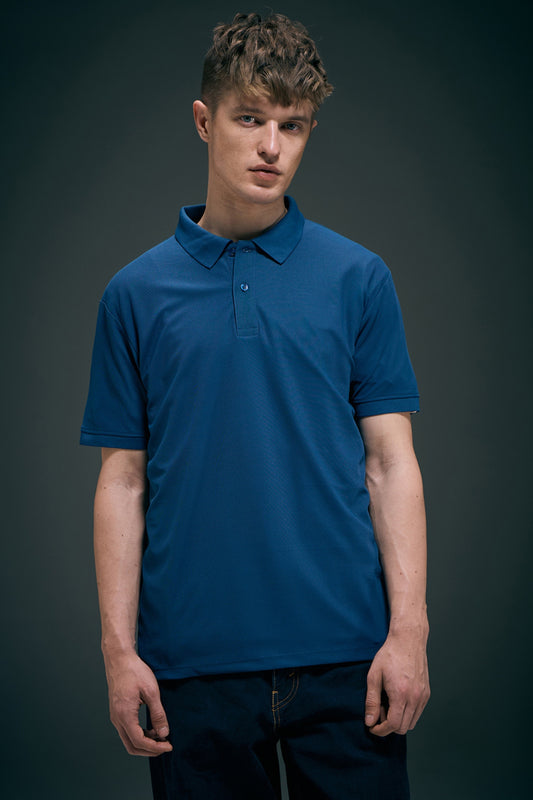 Smart tech polo - Teal Navy