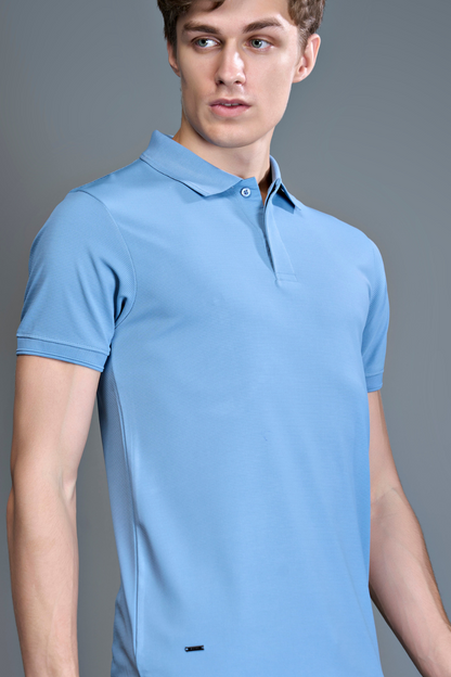 Air Blue - Smart Tech Textured Polo Maxzone Clothing