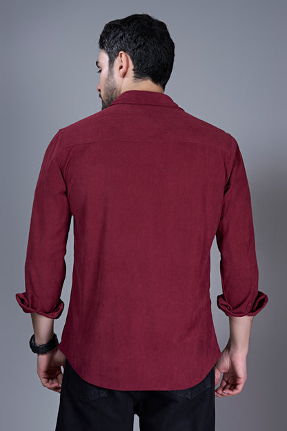 Maroon - Corduroy Shirt