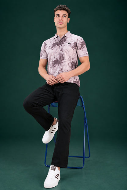 Dusty Peach - Aurelis Aop Polo T-shirt