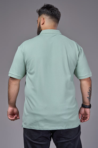 Mint - Cotton Pique Polo Plus Size
