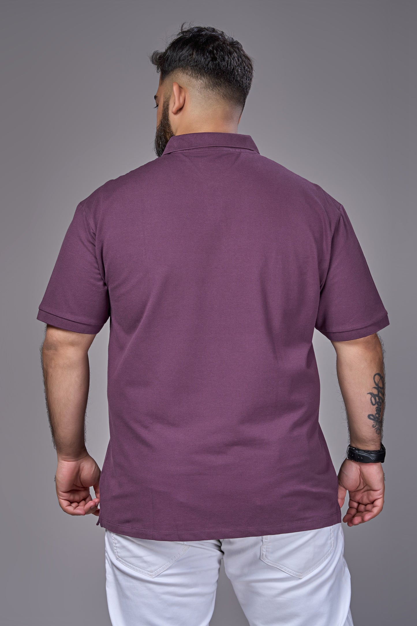 Grape - Cotton Pique Polo Plus Size