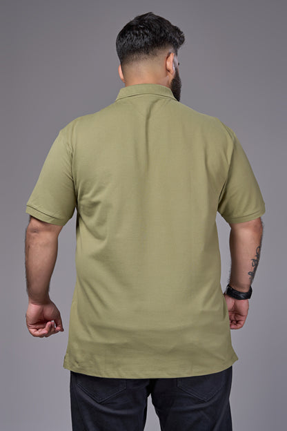 Forest - Cotton Pique Polo Plus Size