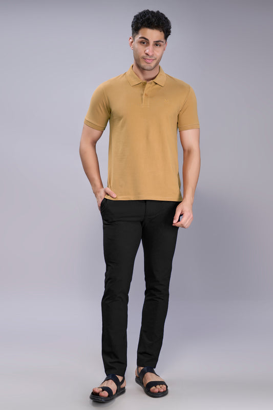 Khaki - Cotton Pique Polo