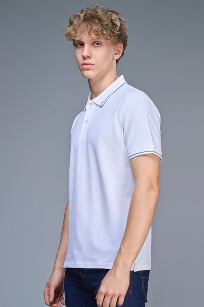 Identity Polo 2.0 - White  Maxzone Clothing   