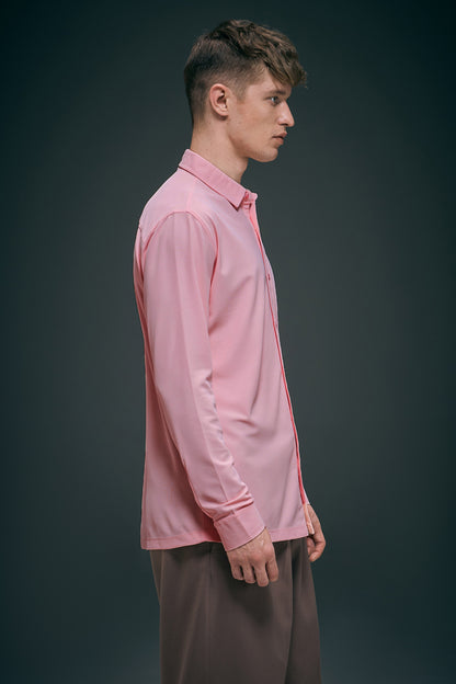 Light Pink Smart Tech Full Sleeve Shirt