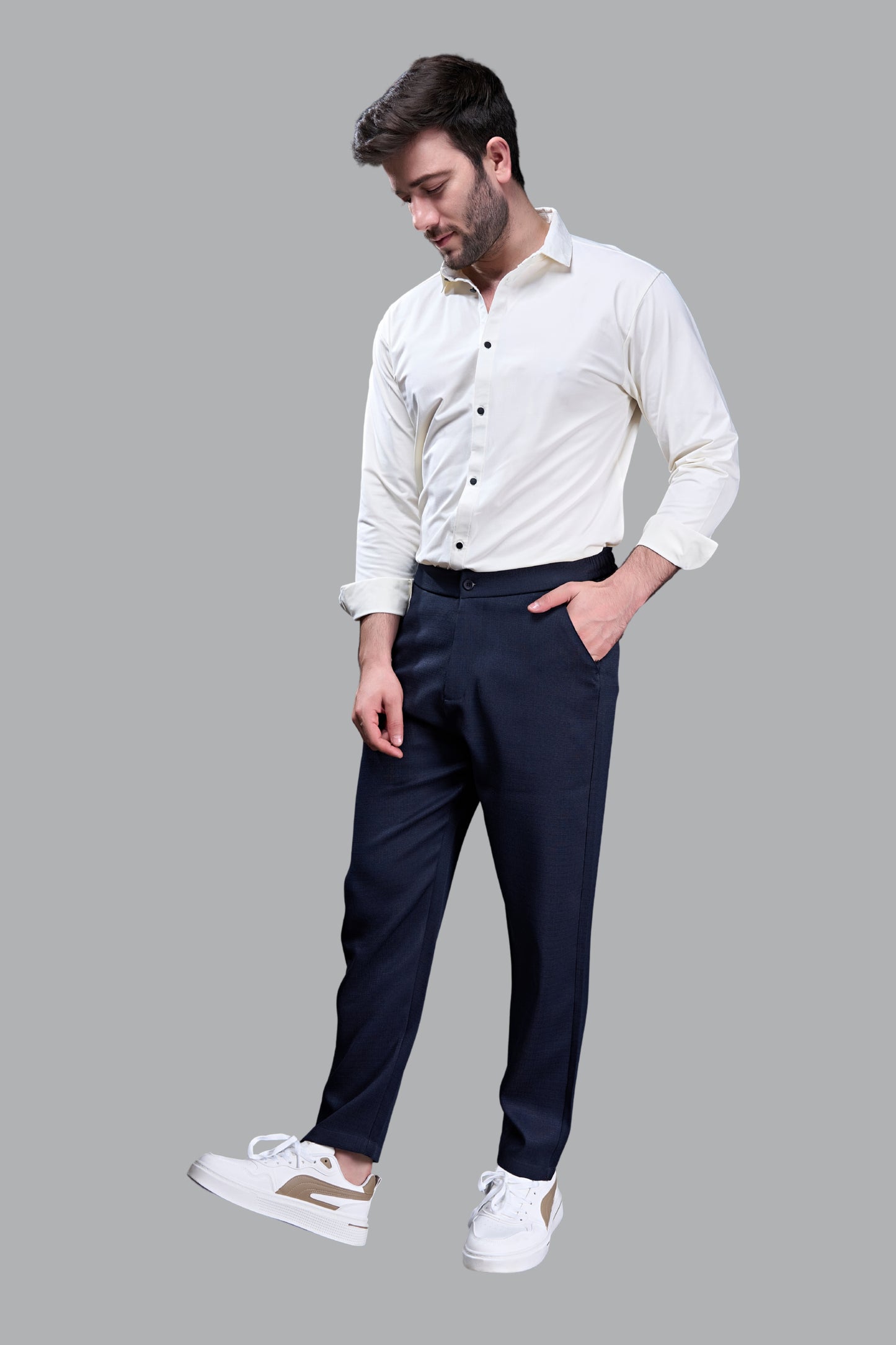 Dark Navy - Linear Track Pant